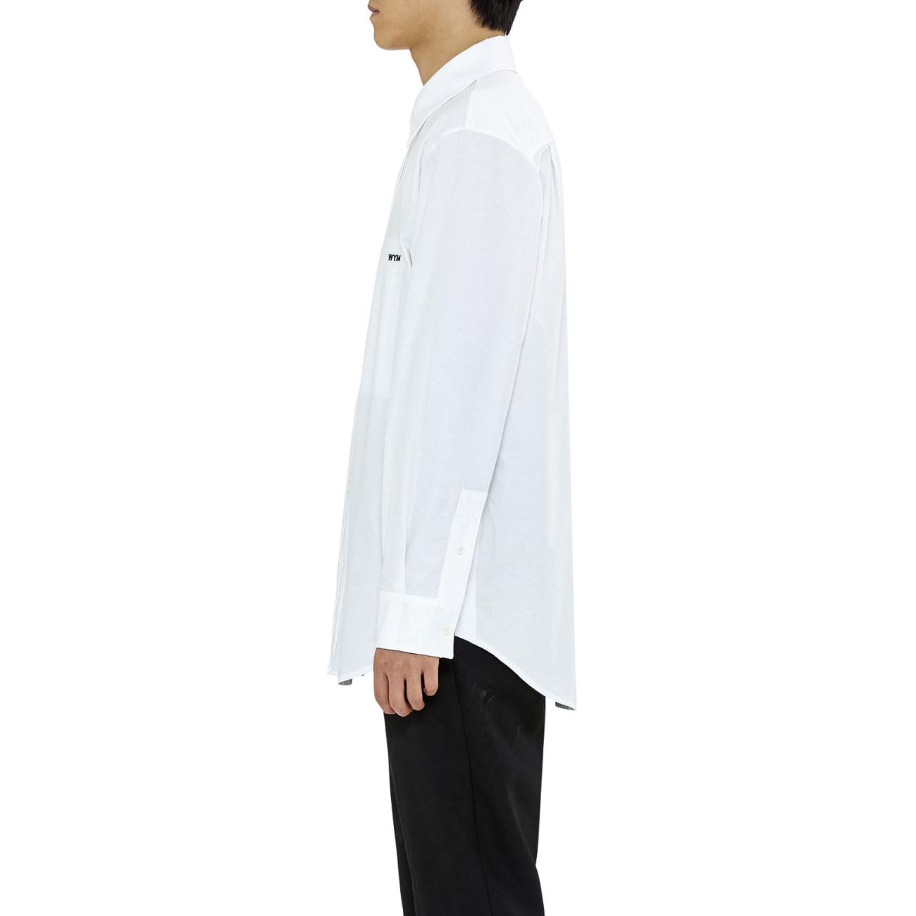 white cotton pocket shirt