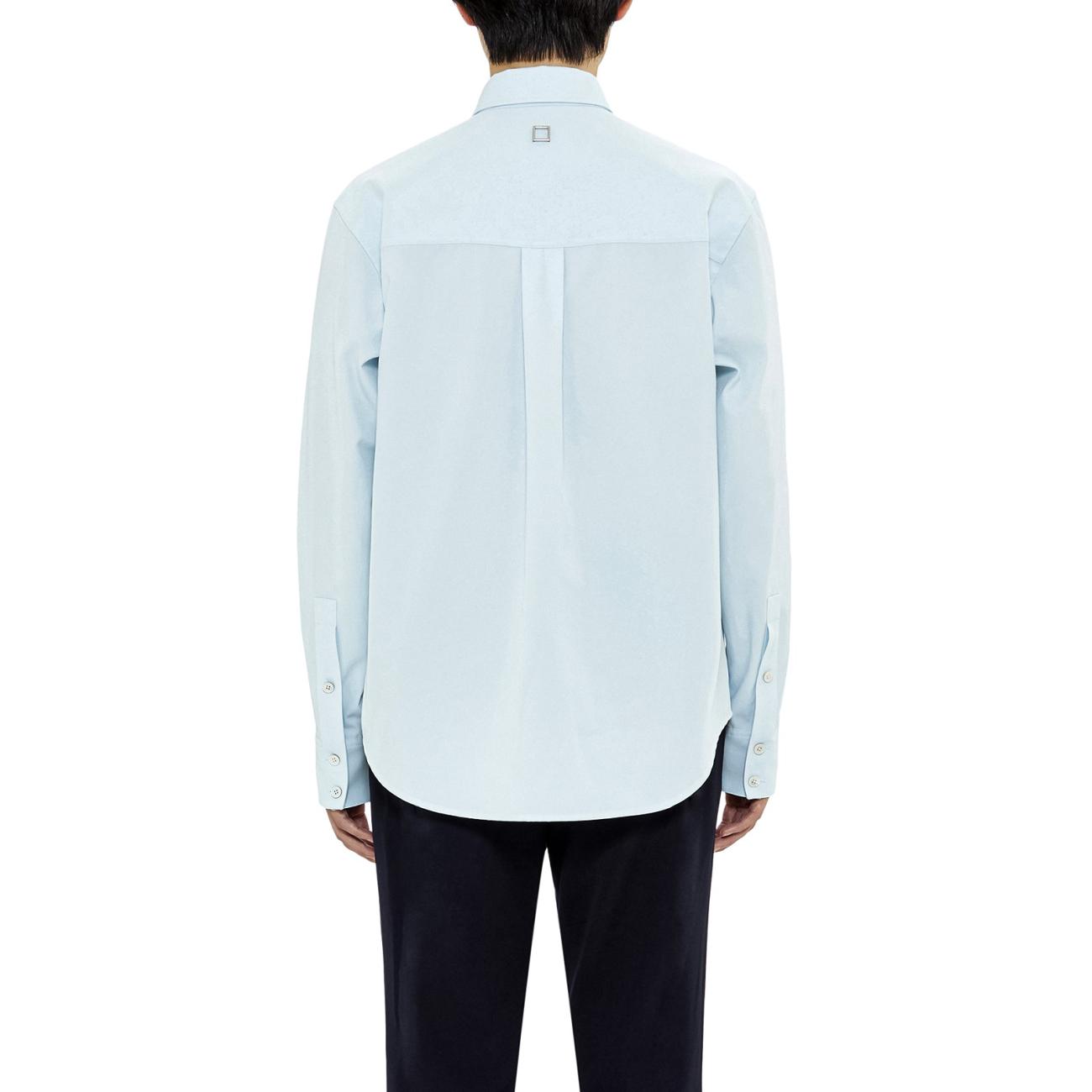 blue oxford button down shirt