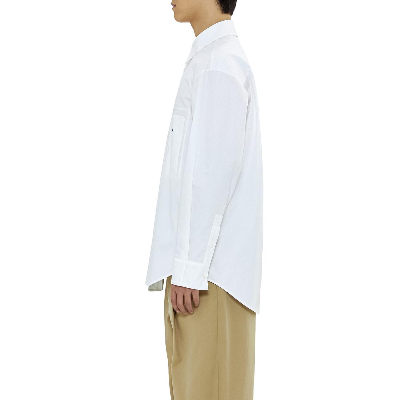 White Cotton Backlogo Shirt