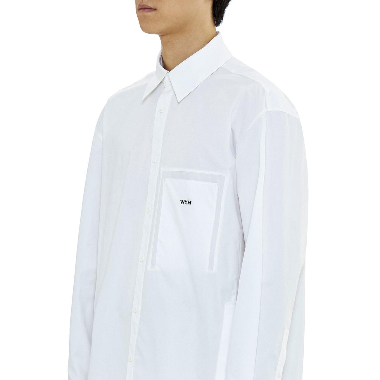 White Cotton Backlogo Shirt