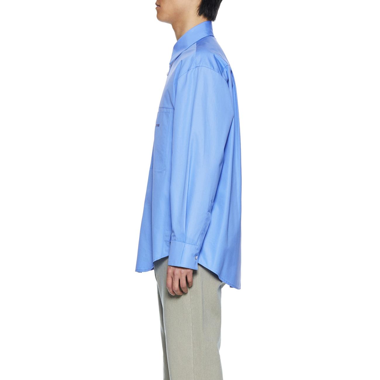Blue Cotton Butterfly Backlogo Shirt
