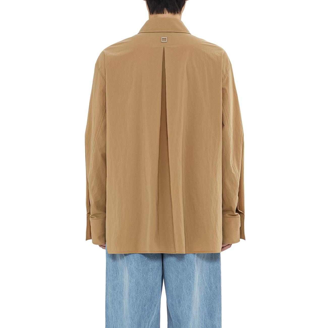 Beige Nylon Pocket Shirt