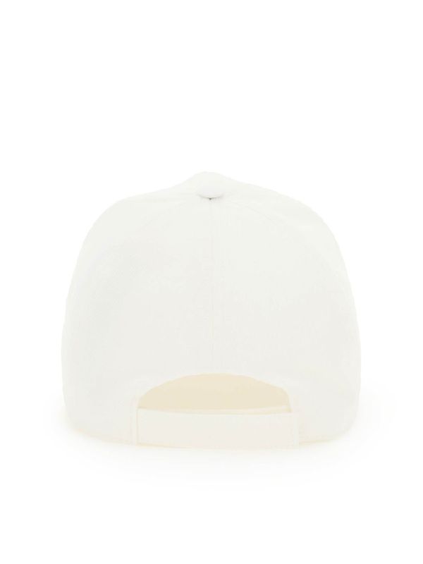 Miu Miu Drill Baseball Cap White Black