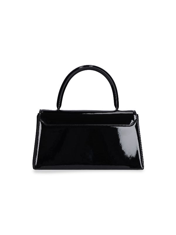 RWB Tab Black Leather Tote Bag