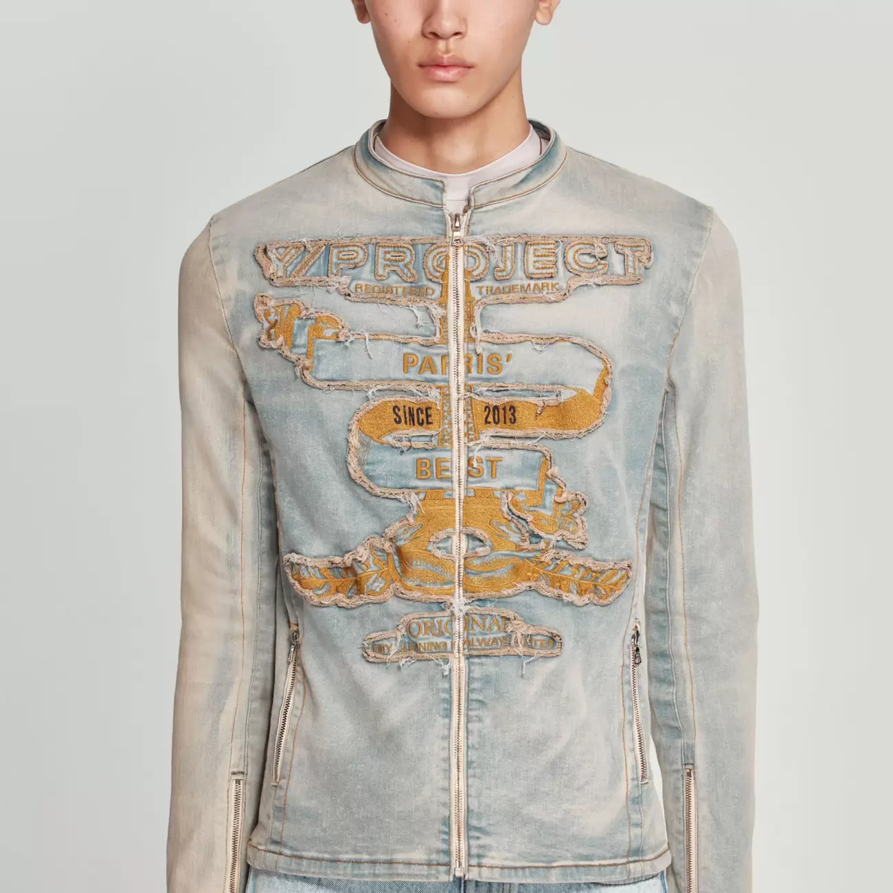 Paris' Best Zip Denim Jacket