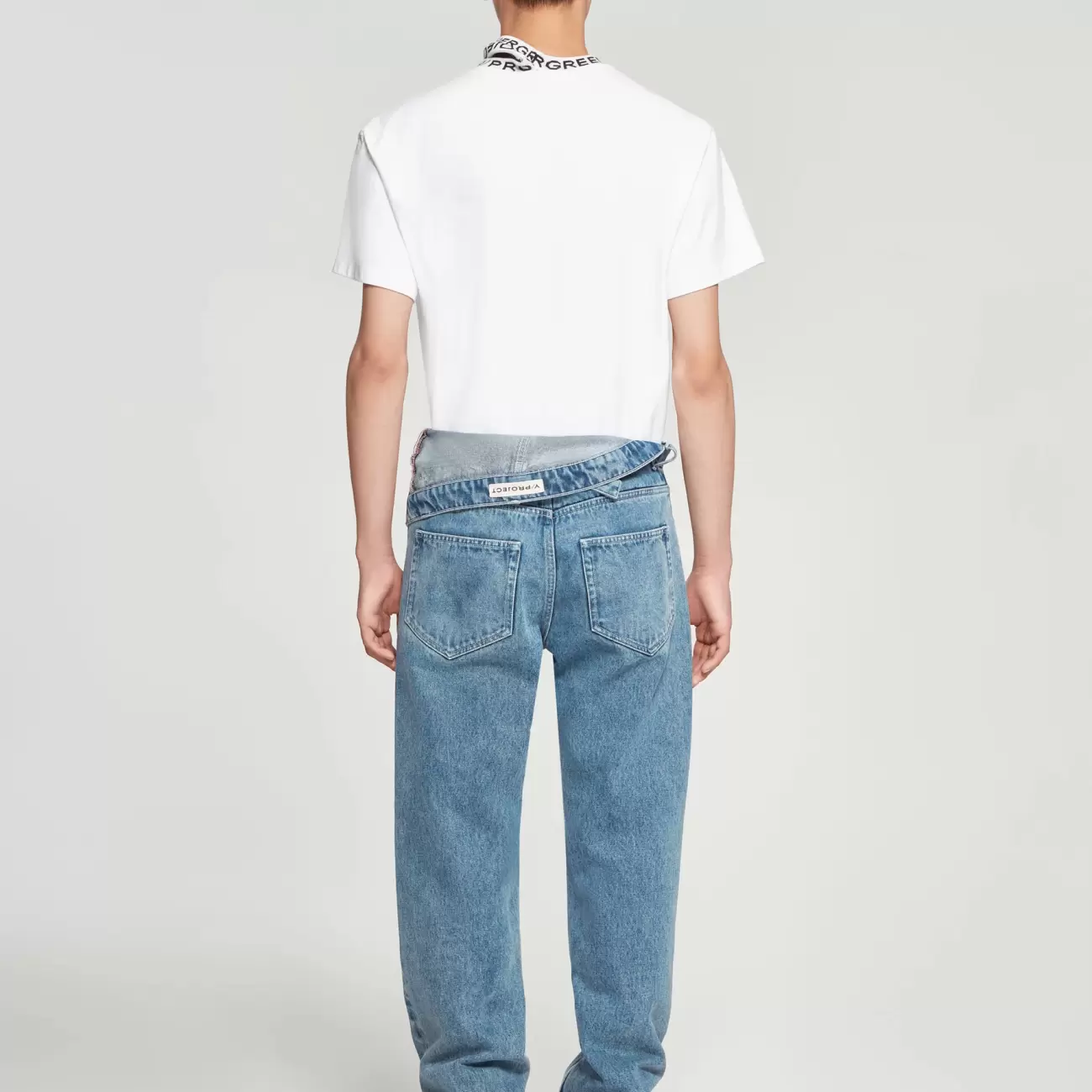 Classic Asymmetric Waist Jeans Male