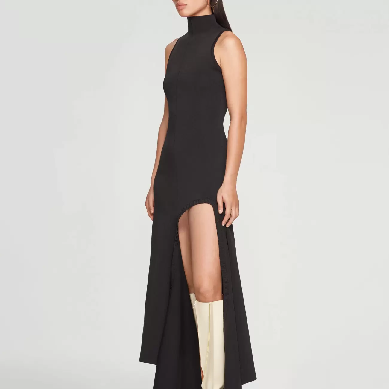 High Slit Sleeveless Dress