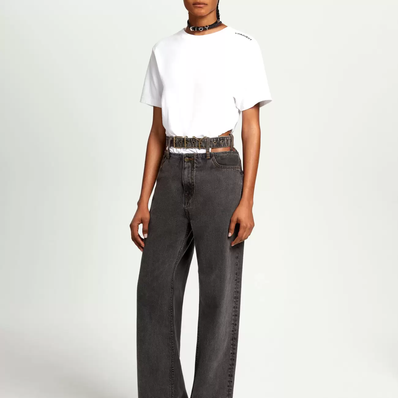 Y Belt Jeans Grey Female