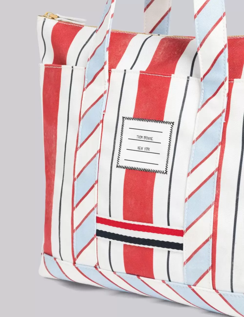 WASHED STRIPED CANVAS SMALL TOOL TOTE