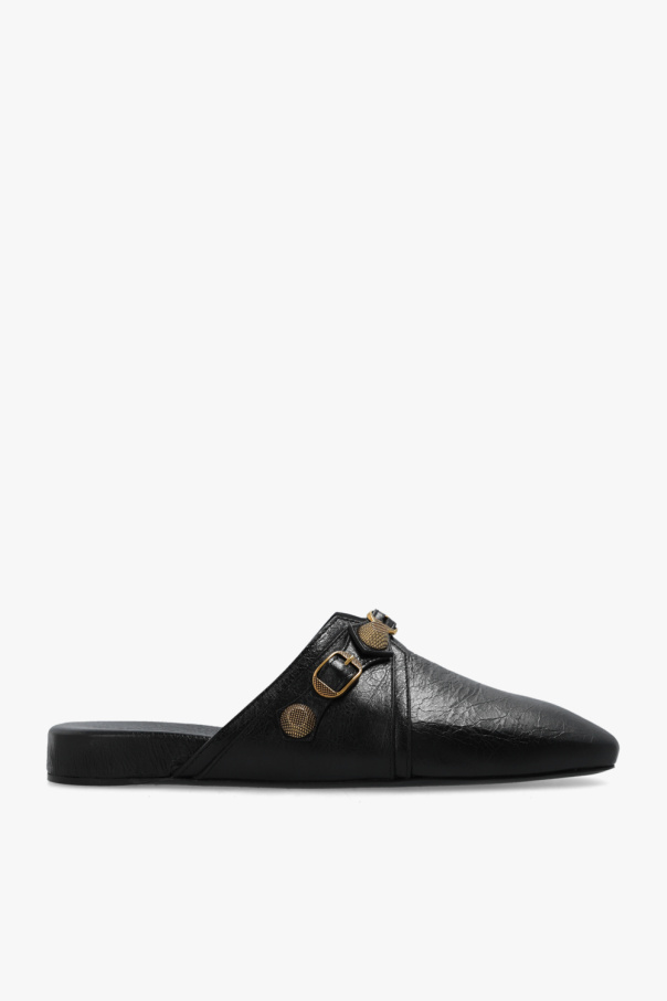 BALENCIAGA BLACK ‘COSY CAGOLE’ SLIDES
