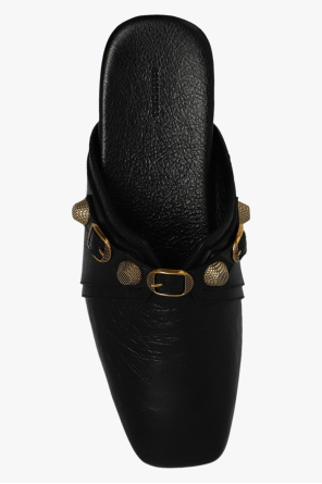 BALENCIAGA BLACK ‘COSY CAGOLE’ SLIDES