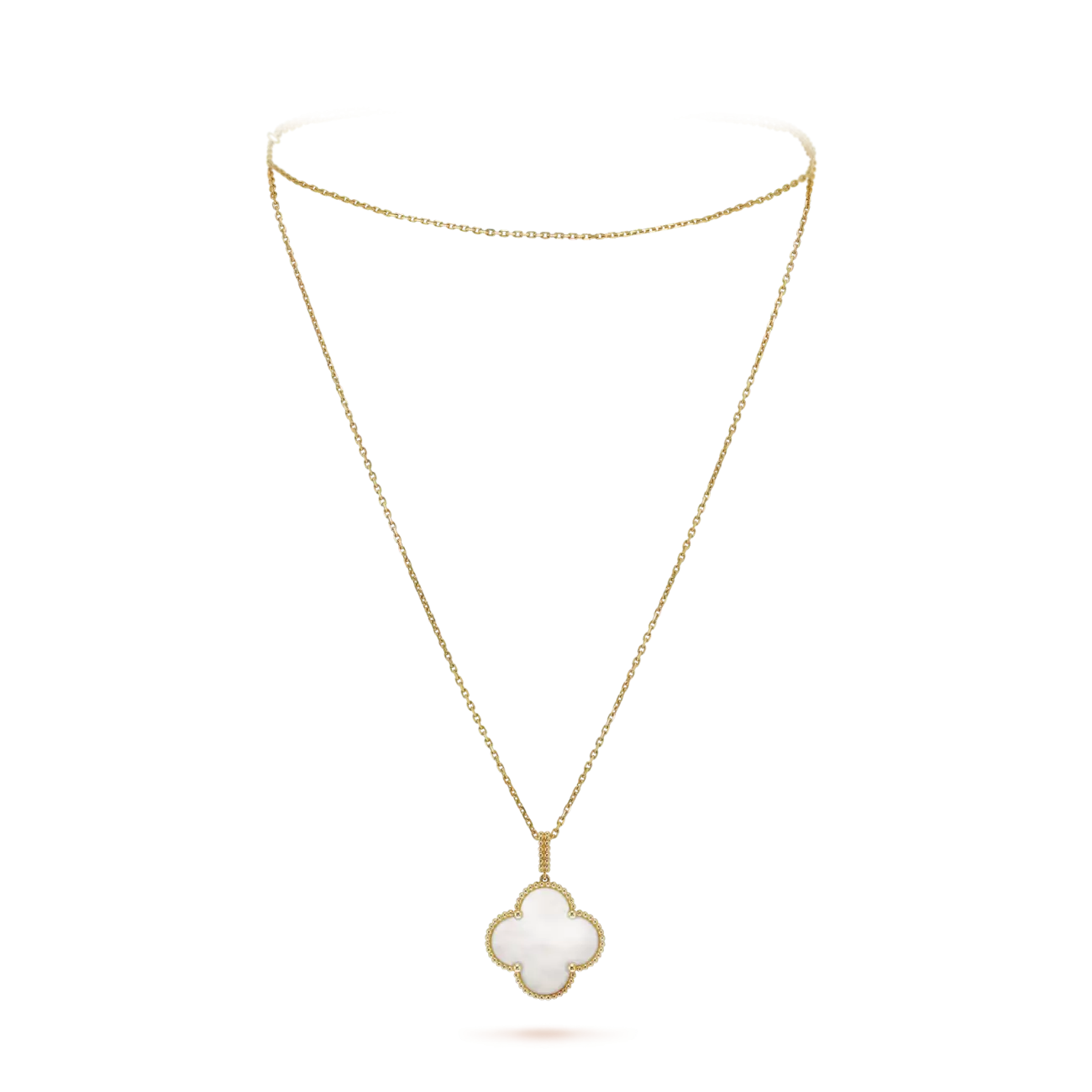 Magic Alhambra long necklace, 1 motif yellow gold