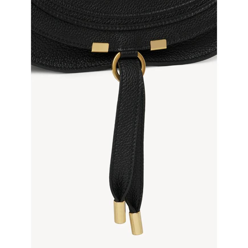 MARCIE MEDIUM SADDLE BAG  BLACK