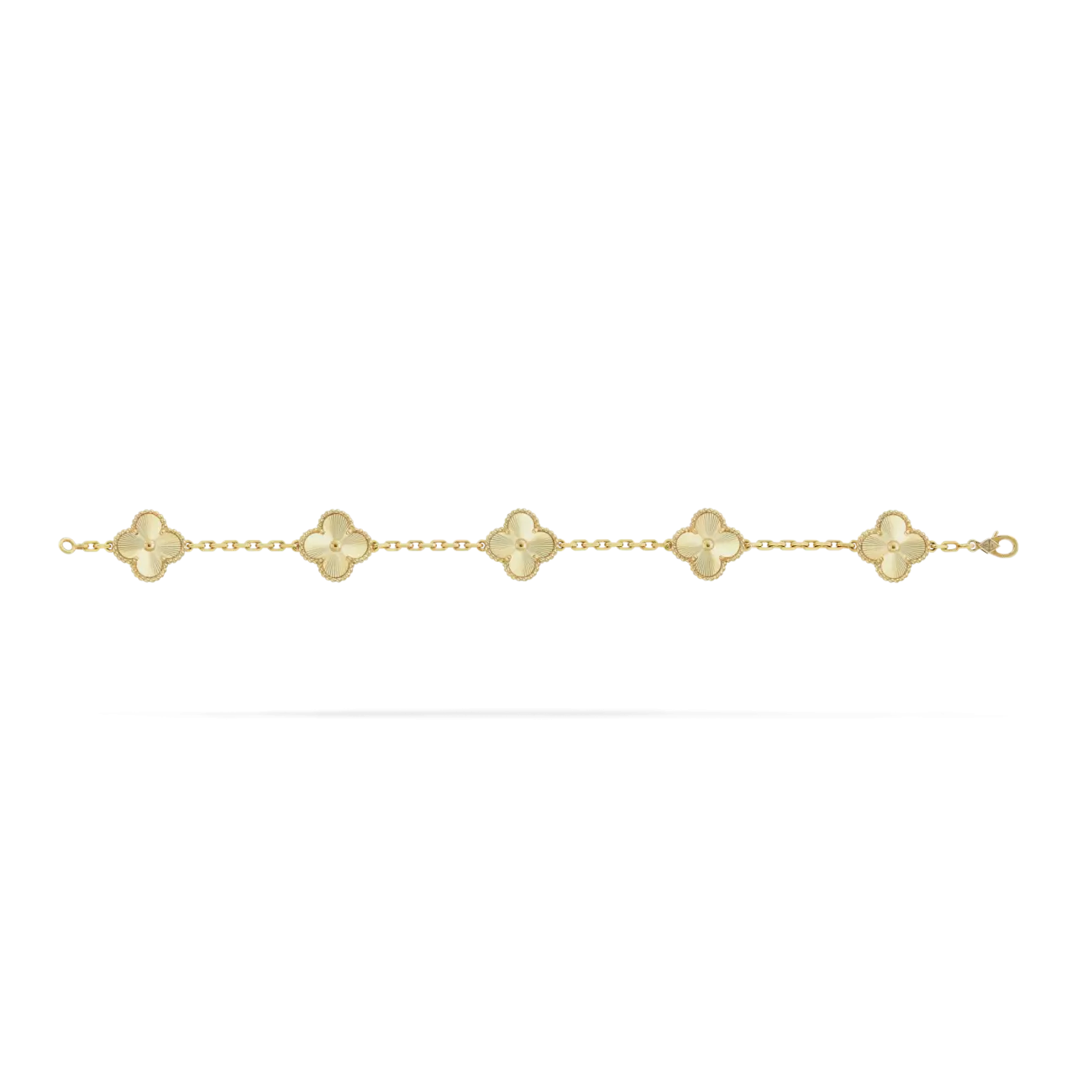 Vintage Alhambra bracelet, 5 motifs 18K yellow gold