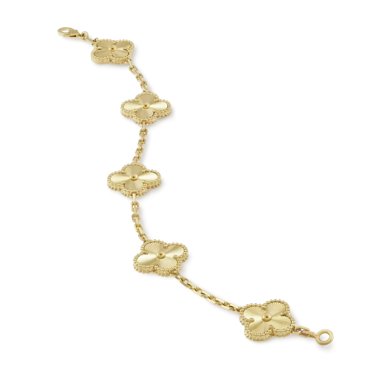 Vintage Alhambra bracelet, 5 motifs 18K yellow gold