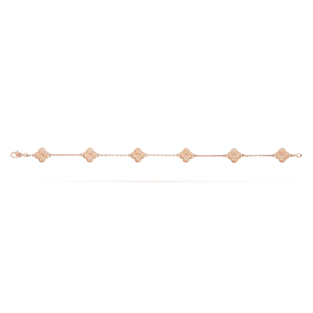 Sweet Alhambra bracelet, 6 motifs 18K pink gold