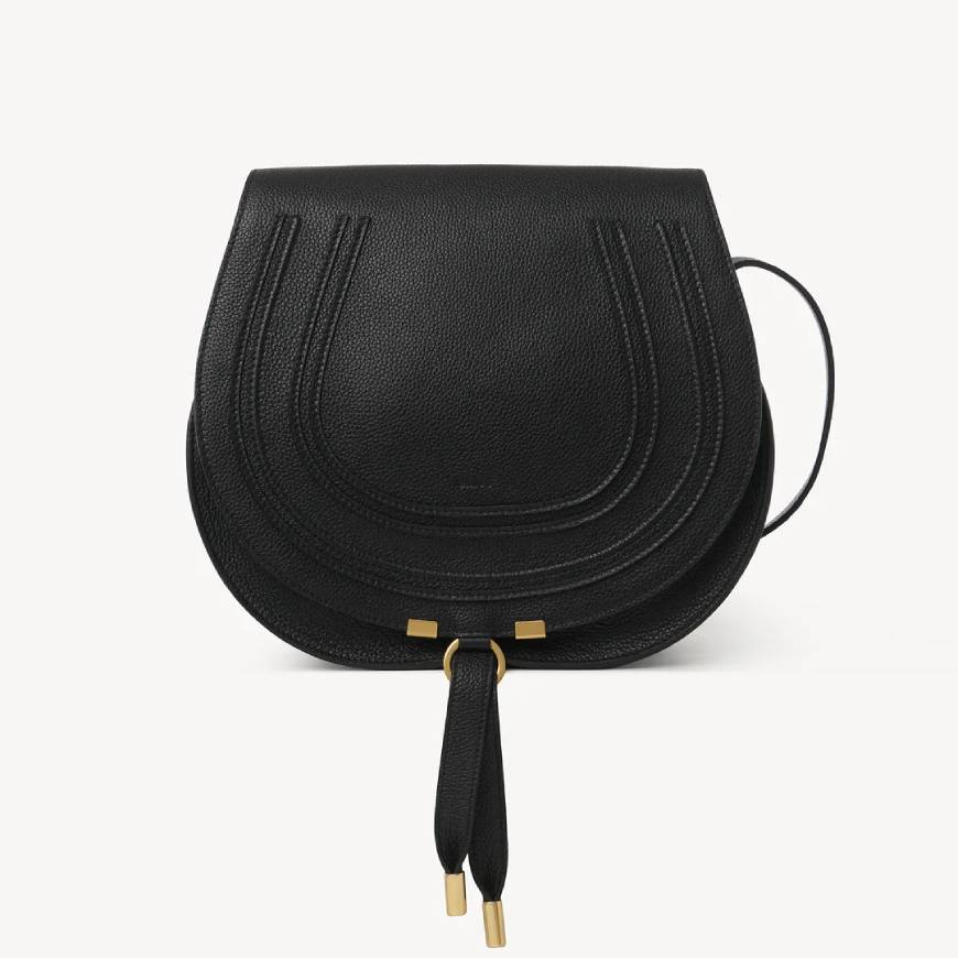 MARCIE MEDIUM SADDLE BAG  BLACK