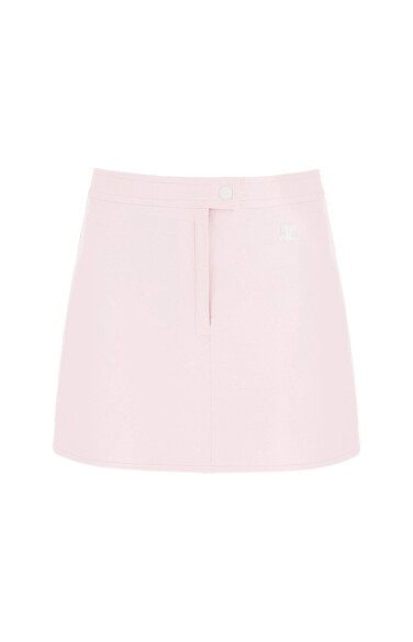 Courreges Courreges Coated Cotton Mini Skirt