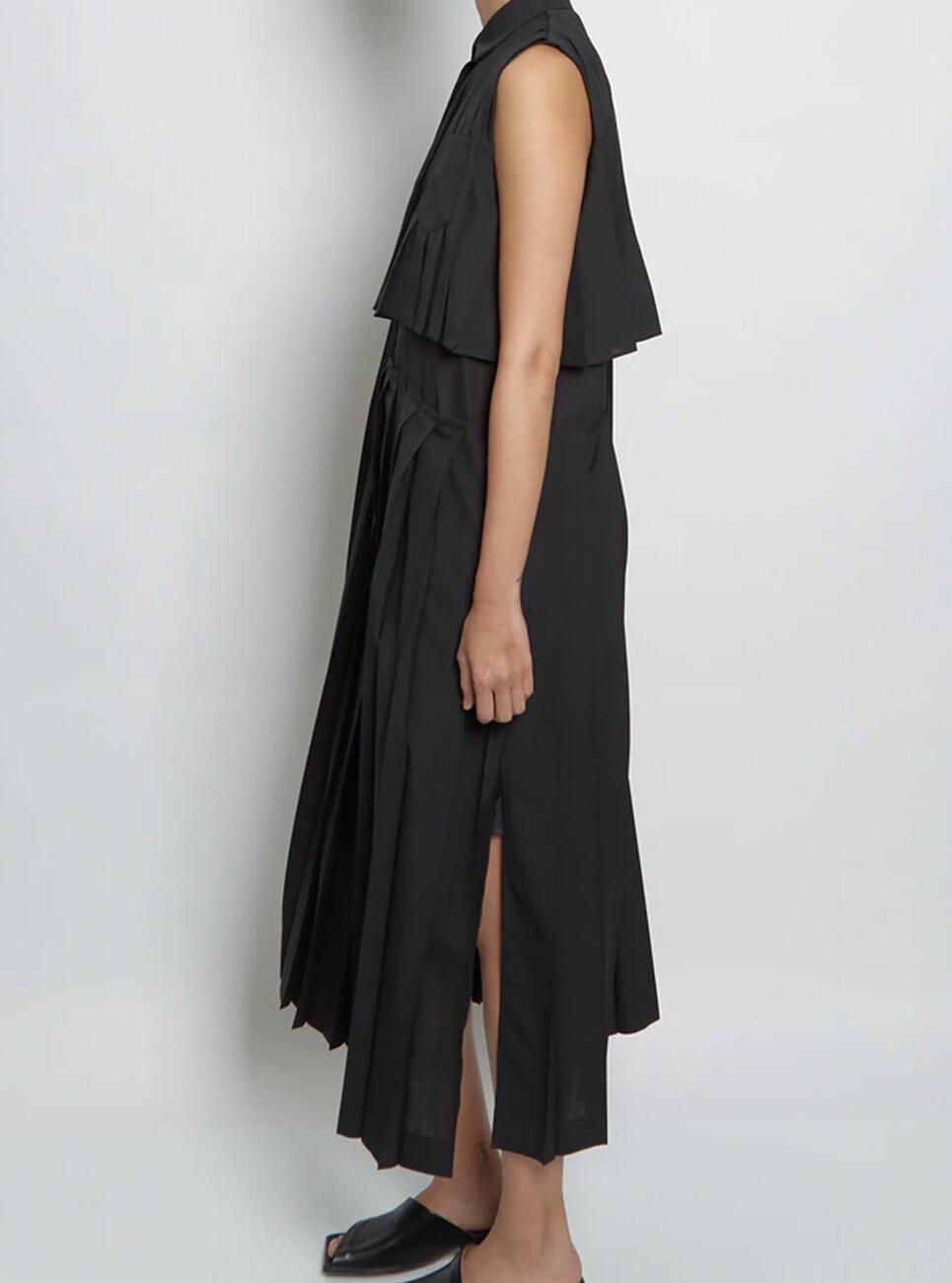 Sacai Suiting X Chiffon Dress