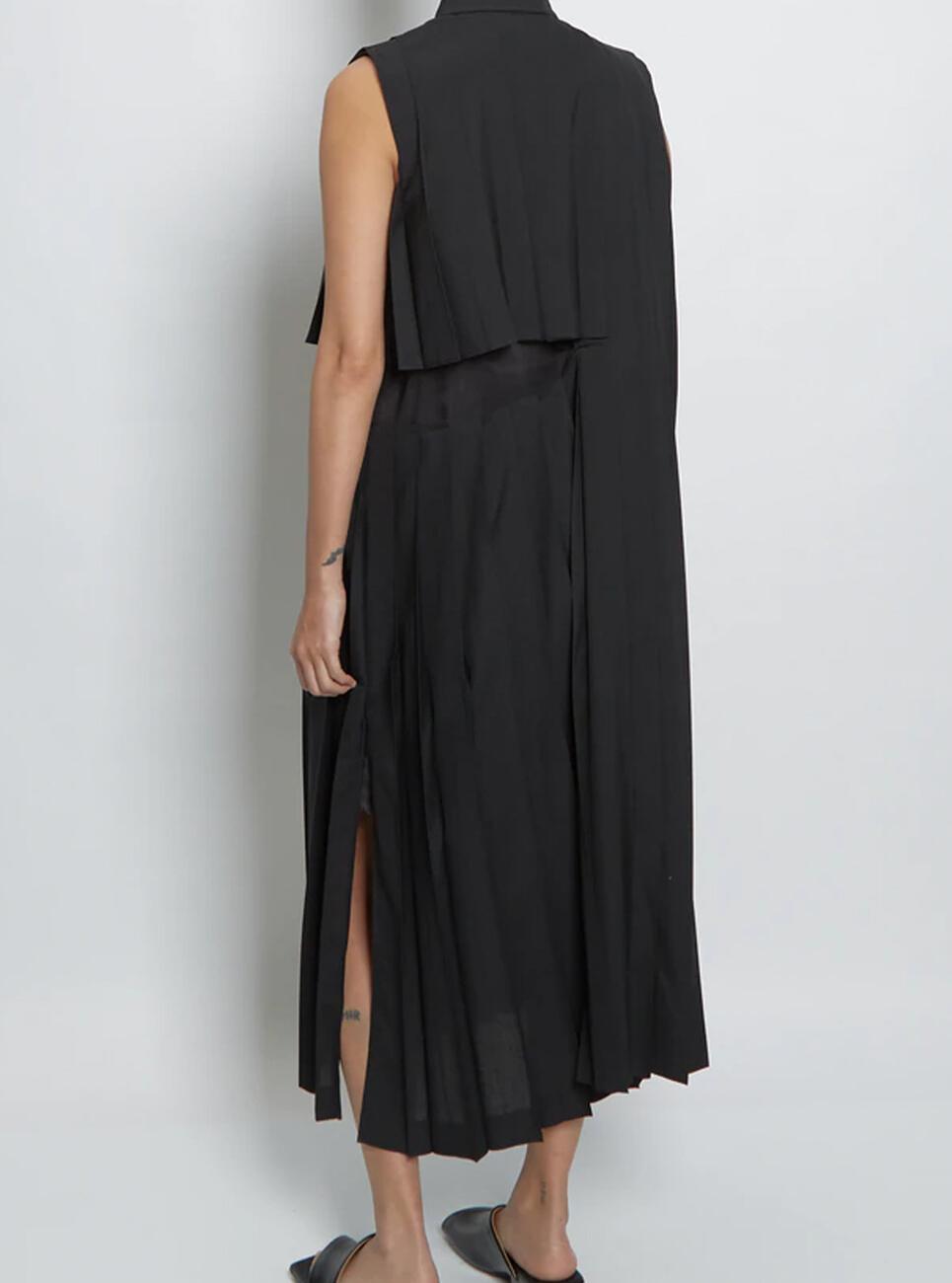 Sacai Suiting X Chiffon Dress