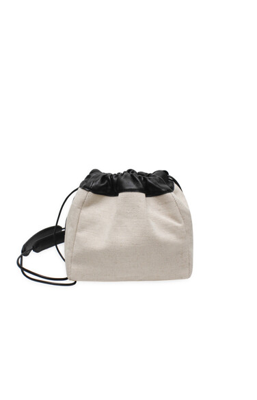 Jil Sander Canvas Drawstring Sm Bag White