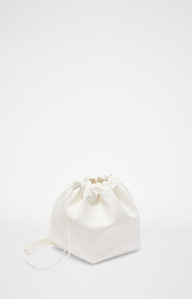 Jil Sander Drawstring Sm Bag White