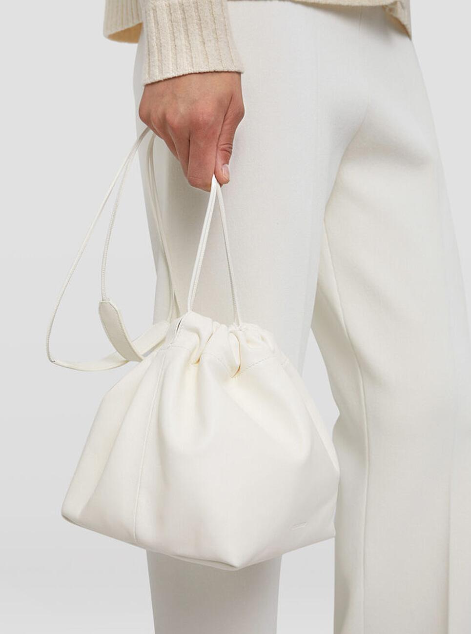 Jil Sander Drawstring Sm Bag White