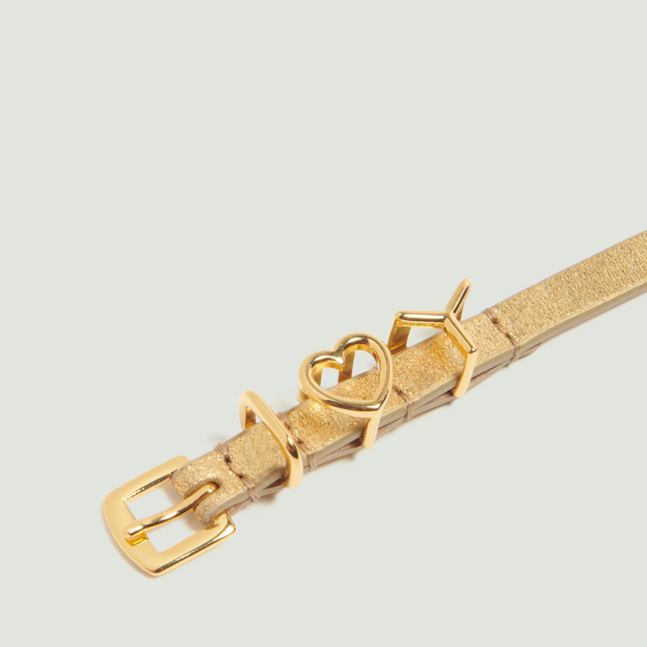 Y Heart Belt Choker 10mm / Gold