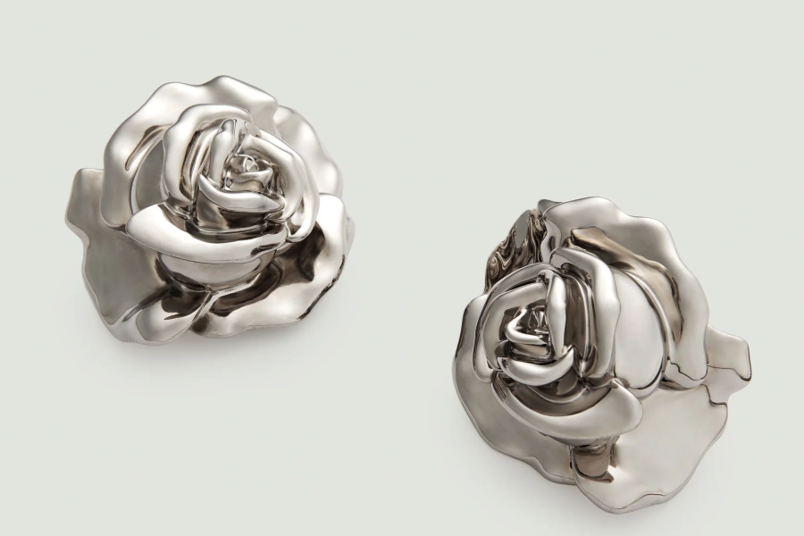 3D Rose Earrings