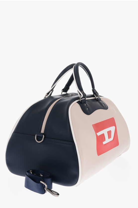 TWO-TONE FAUX LEATHER MERI DB TRAVEL BOWLER