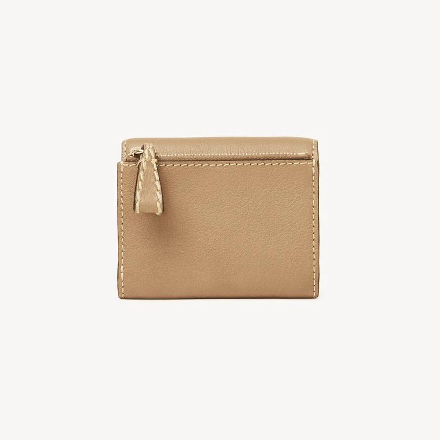 EDITH SMALL TRI-FOLD  SOFT TAN