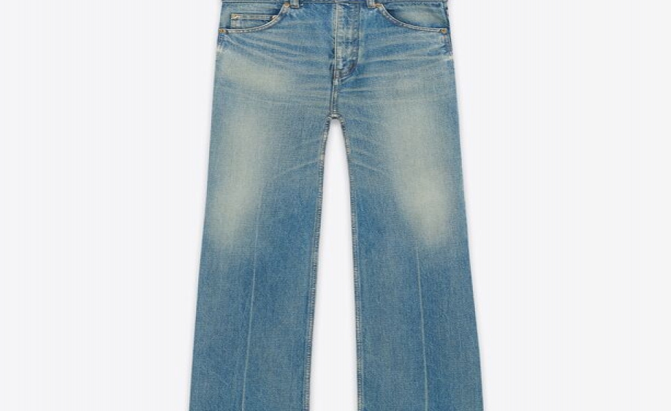 70'S FLARED JEANS IN MEDIUM BLUE DENIM