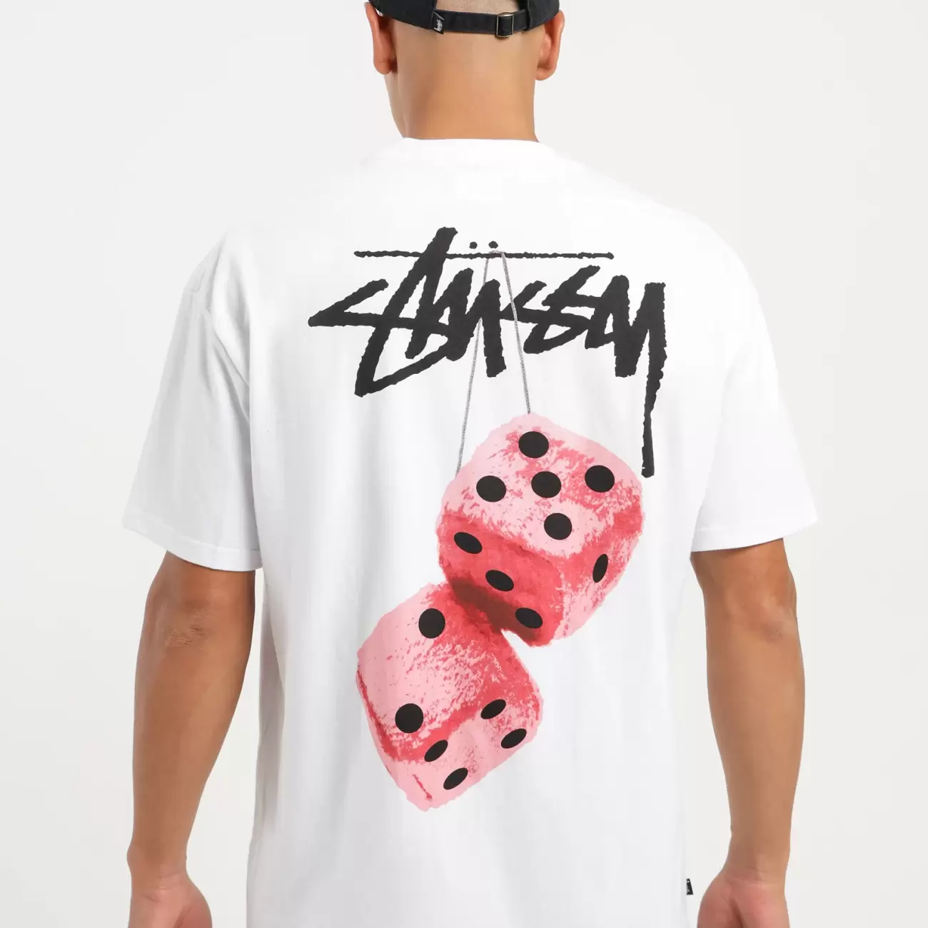 Stussy Fuzzy Dice T-Shirt White