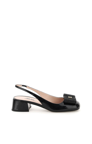 Miu Miu Patent Leather Slingback Pumps