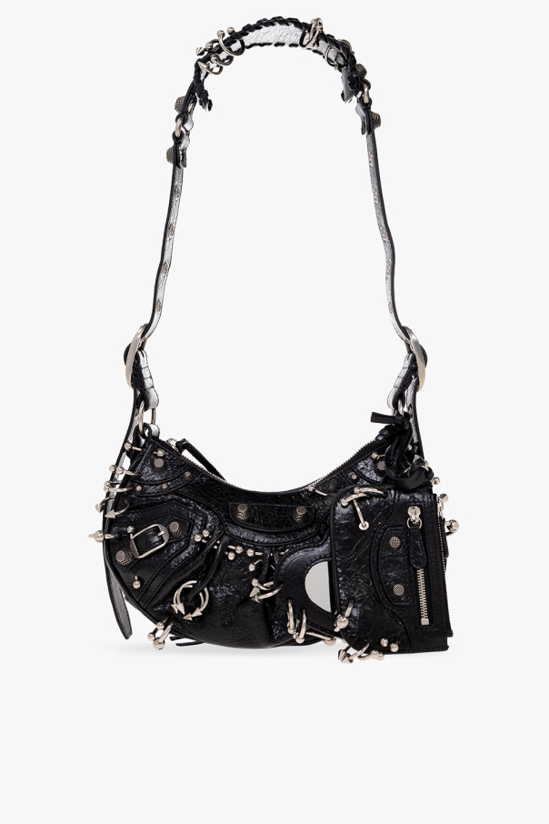  BALENCIAGA BLACK ‘LE CAGOLE XS’ SHOULDER BAG BLACK