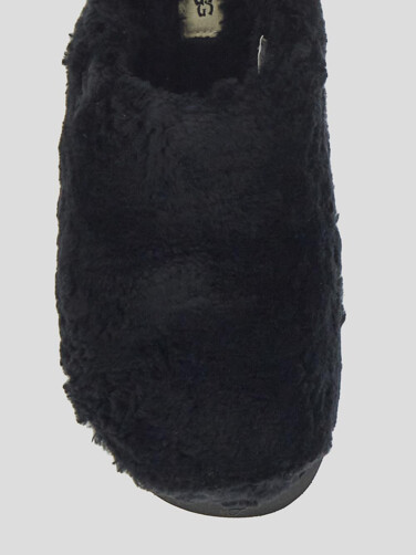 Ugg Ugg Black Fur Slide