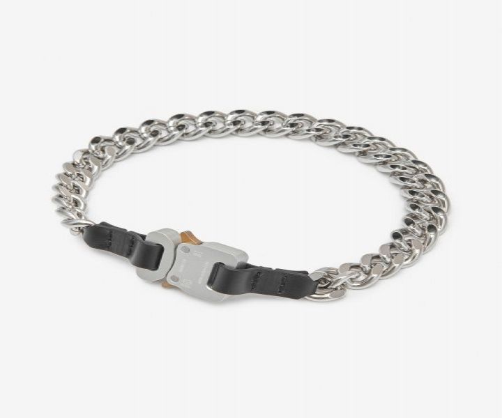 Men's Chain Buckle Necklace - Silver