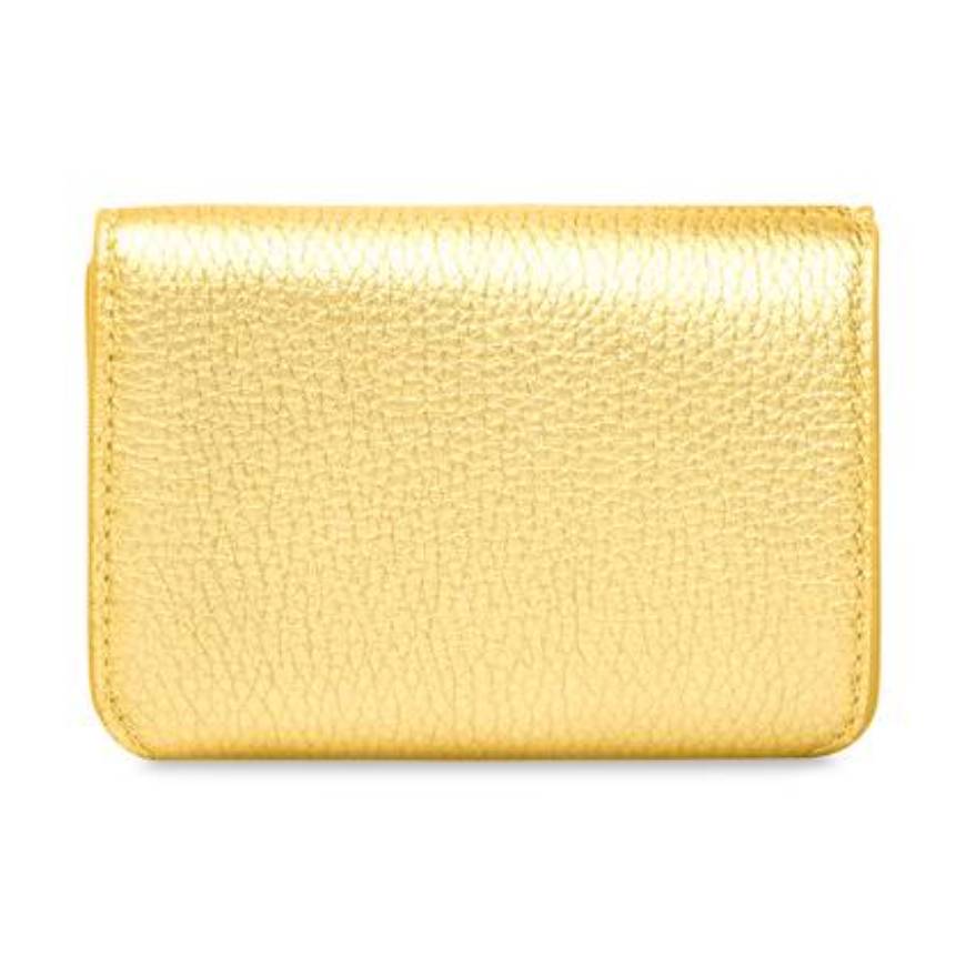 WOMEN'S CASH MINI WALLET METALLIZED IN GOLD