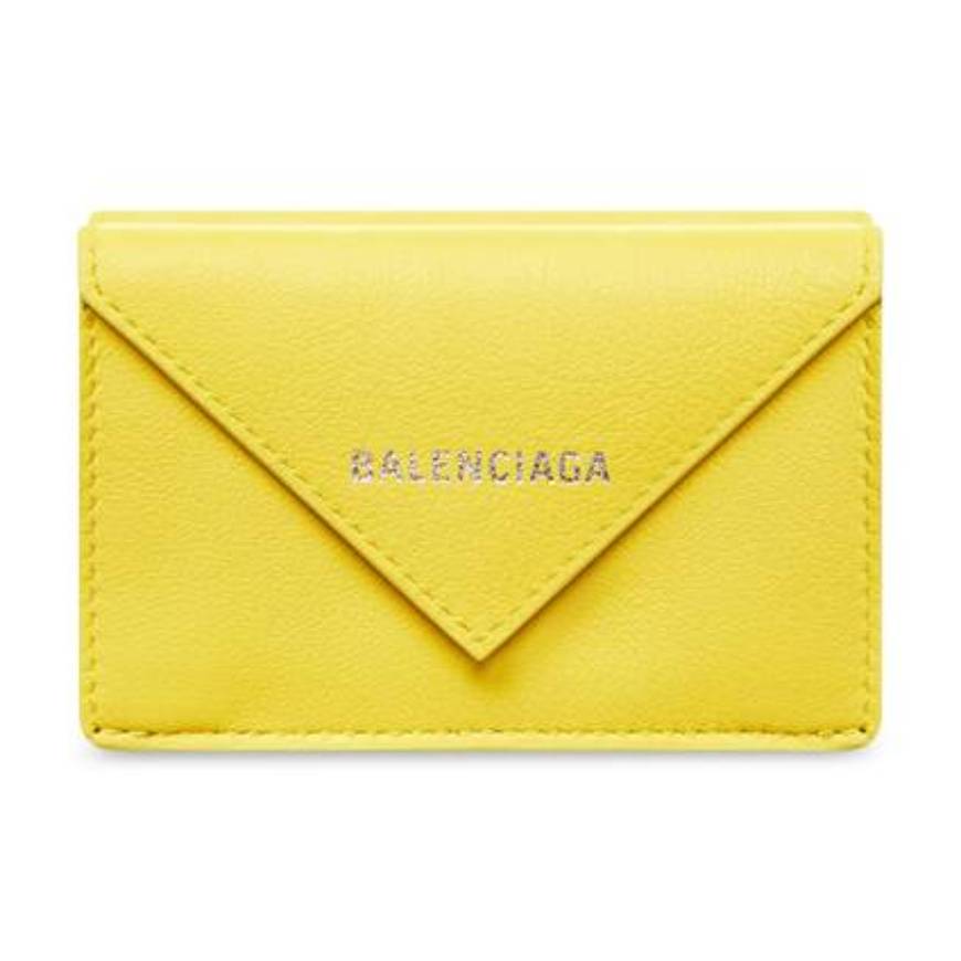 PORTEFEUILLE PAPIER MINI MODÈLE POUR FEMME EN JAUNE