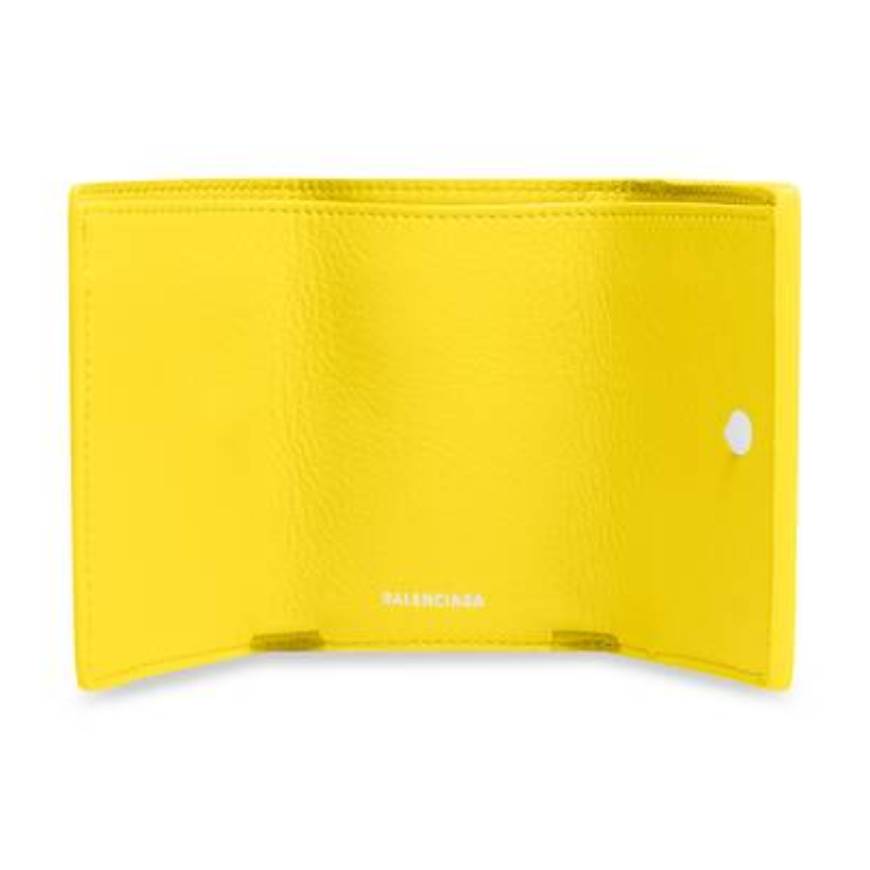 PORTEFEUILLE PAPIER MINI MODÈLE POUR FEMME EN JAUNE