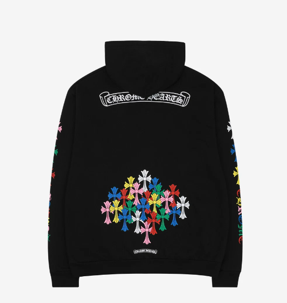 Chrome Hearts Multi Color Cross Hoodie Black