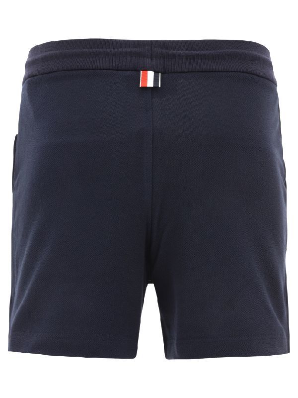 Navy Side Vent RWB Trim Pique Rib Shorts 