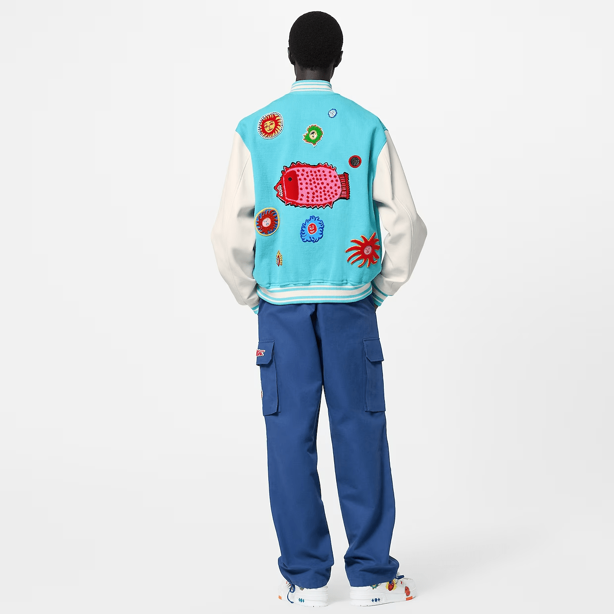 LV x YK Embroidered Face Varsity Blouson