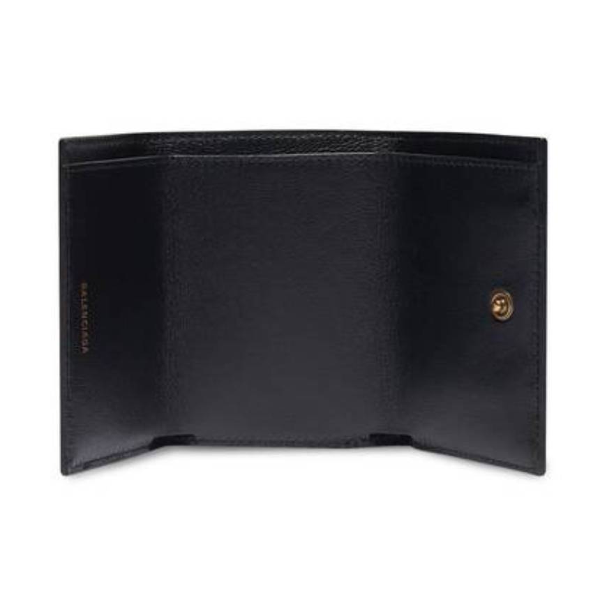 PORTEFEUILLE HOURGLASS MINI MODÈLE POUR FEMME EN NOIR