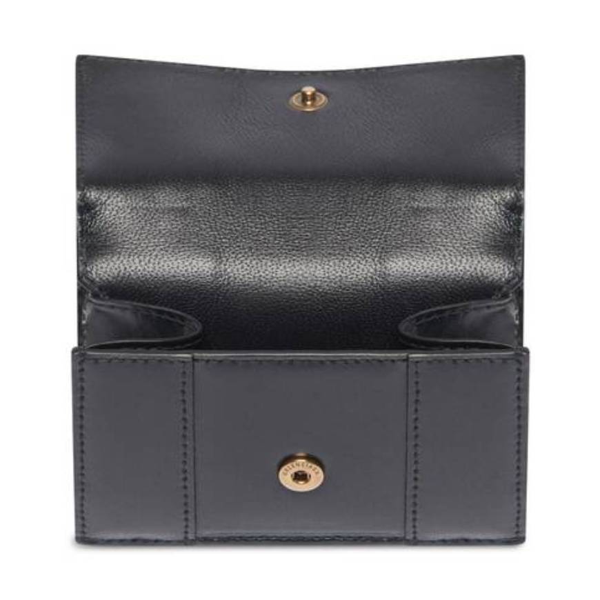 PORTEFEUILLE HOURGLASS MINI MODÈLE POUR FEMME EN NOIR