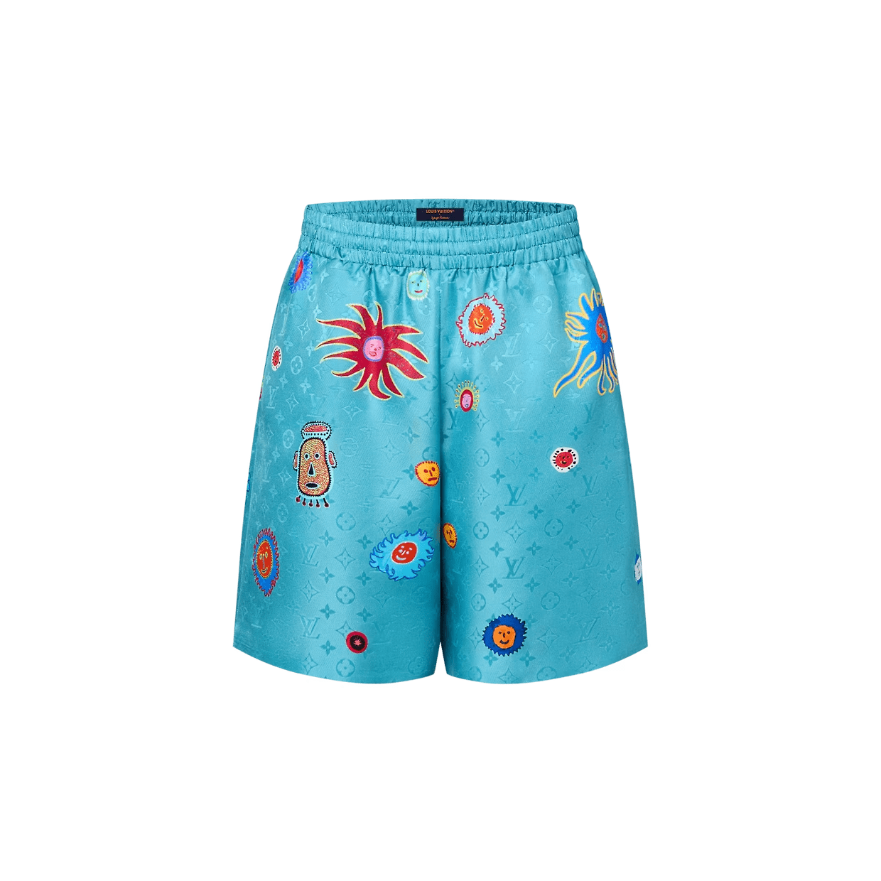 LV x YK monogram face shorts