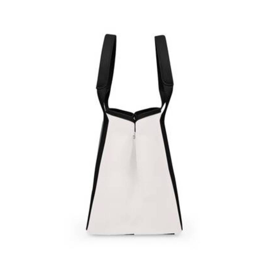 WOMEN'S NAVY XS TOTE BAG IN BLACK/SILVER