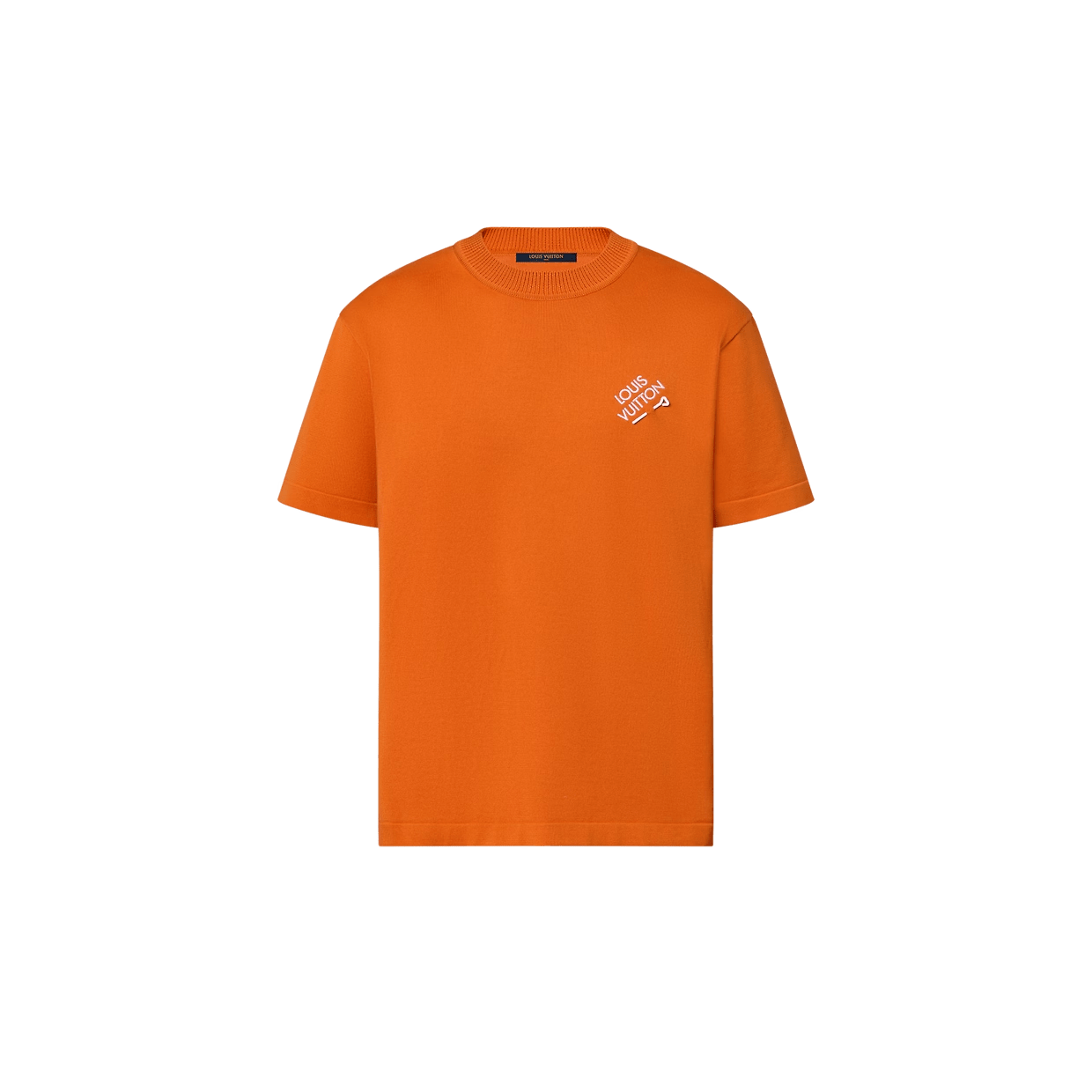 Embroidered Signature Short Sleeved Cotton Crewneck