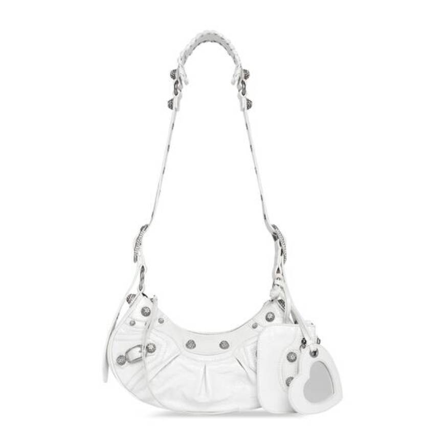 WOMEN'S LE CAGOLE XS SHOULDER BAG IN WHITE