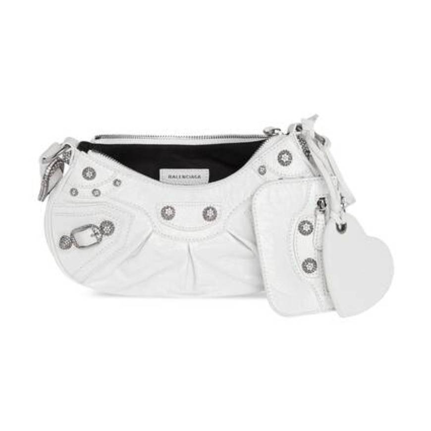 WOMEN'S LE CAGOLE XS SHOULDER BAG IN WHITE